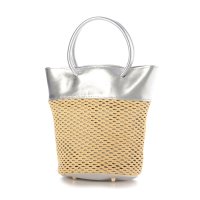 perche/ペルケ perche エステルメッシュ・牛革丸手2wayバケツバッグ/507865753