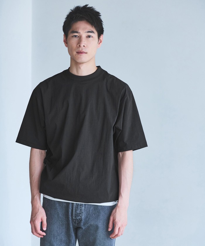 【関税込み】TAAKK グリーン クルーネックTシャツ キーネック切替半袖Tシャツ(M グリーン): トップス｜Right-on