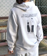 MODISH GAZE/モディッシュガゼ MODISH GAZE カップルイラスト裏毛フーディ（ATHLEISURE）/507868230