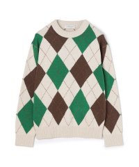 TOMORROWLAND MENS/TOMORROWLAND tricot シルク アーガイル クルーネックニット/507868532