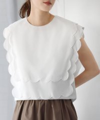 ELFRANK/エルフランク ELFRANK ダブルスカラップノースリーブブラウス【洗える】/507868569