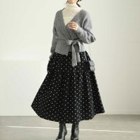 Sawa a la mode/サワアラモード Sawa a la mode カシュクールニットとドットスカートのセットアップ/507869183