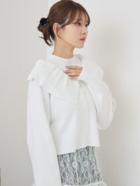 RETRO GIRL/レトロガール RETRO GIRL フリル襟カーデニットSET/507869247