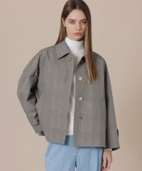 MACKINTOSH LONDON/【ROSLEY/ロズリー】コットングレンチェックステンカラーショートコート/507786290