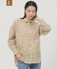 エヴェックス バイ クリツィア　Lサイズ/【L】【マシンウォッシャブル】ソフトタイプライターパンサープリントシャツ/507793790