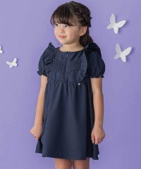 BeBe Petits Pois Vert/センタータックパフスリーブワンピース(95~150cm)/507805423