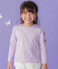 BeBe Petits Pois Vert/ハートくり抜き刺しゅう長袖Tシャツ(95~160cm)/507805440