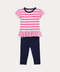 POLO RALPH LAUREN/(ベビー)ストライプド ジャージー ペプラム Tシャツ & レギンス セット/507836639