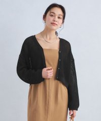 green label relaxing/メッシュ クロップド Vネック ニット カーディガン －ウォッシャブル－/507869801