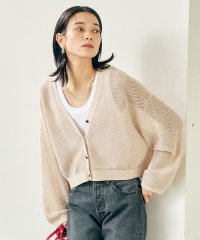 green label relaxing/メッシュ クロップド Vネック ニット カーディガン －ウォッシャブル－/507869801
