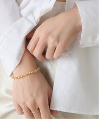 Lilas/《WEB限定》hollowワイドサークルチェーンブレスレット K18/507870226