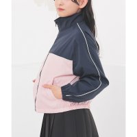 Honeys/ハニーズ Honeys 撥水加工配色ブルゾン アウター ジャンパー ブルゾン ジャケット 長袖 はっ水 撥水加工 配色 ワッシャー加工 無地 裏地付き レディー/507871025