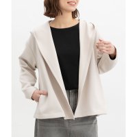 Honeys/ハニーズ Honeys きれいめフーデッドカーデ トップス カーディガン 長袖 フーデッドカーデ ストレッチ きれいめ 無地 フード付き ポケット レディース/507871054
