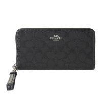 COACH/コーチ COACH 長財布(ラウンドファスナー) シグネチャー ジャカード ロング ジップ アラウンド ウォレット CU150 SBKBK BLACK/507871085