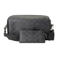 COACH/コーチ COACH ショルダーバッグ シグネチャー キャンバス アクセル クロスボディ バッグ CV762 QBMI5 CHARCOAL/BLACK/507871091