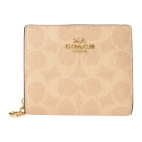 COACH/コーチ COACH 2つ折り財布 シグネチャー キャンバス スナップ ウォレット CW789 IMXDM SAND/CHALK/507871114