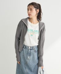 Green Parks/グリーン パークス Green Parks 配色リブZipニットカーディガン/507871387