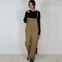JUNGLE JALOPY/ジャングルジャロピー JUNGLE JALOPY ツイルサロペットワイドパンツ レディースファッション通販 M L LL 3L 4L サロペット レディース オ/507871432