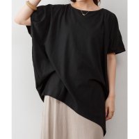 JUNGLE JALOPY/ジャングルジャロピー JUNGLE JALOPY 大きいサイズ レディース イレギュラーヘム ビッグTシャツ ゆったり タック入り アシンメトリー カットソー /507871446