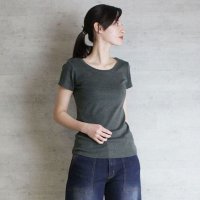 JUNGLE JALOPY/ジャングルジャロピー JUNGLE JALOPY コットン フライス 半袖 Tシャツ インナー カットソー クルーネック 丸首 ベーシック レディース/507871448