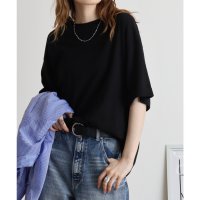 JUNGLE JALOPY/ジャングルジャロピー JUNGLE JALOPY ロールアップハーフスリーブカットソー　ゆったりとしたシルエットがかわいい レディースファッション通販 M－L /507871451