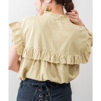 JUNGLE JALOPY/ジャングルジャロピー JUNGLE JALOPY 前後2WAY フリル ブラウス風 カットソー シャツ 半袖 レディース 秋 結婚式/507871462
