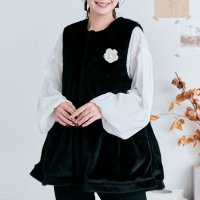 KiraKiraShop/キラキラショップ KiraKiraShop ベスト《リッチエコファーペプラムジレベスト 全3色》 ［jco0057］/507871569