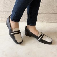 BLANC / BLEU/ブランブルー blanc/bleu 【日本製】【本革】【軽量】ふかふかインソール コンビカラーモカシンシューズ/507871574