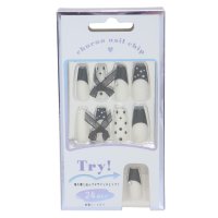 cinemacollection/シネマコレクション cinemacollection コスメ雑貨 ネイルチップロングスクエアタイプ DOT RIBBON カミオジャパン ネイルアート 付け爪 /507872060