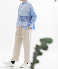 nop de nod/ノップドゥノッド nop de nod コットンリネンバックヘムロゴパンツ/507872708