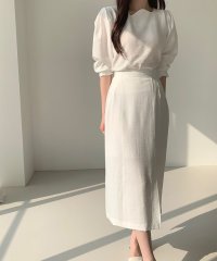 Girly Doll/ガーリードール Girly Doll ツーピースセット シフォンブラウス＆ミドルスカートセットアップ【韓国ファッション】/507872743
