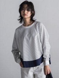 MAYSON GREY/メイソングレイ MAYSON GREY ポンチローマラグラン布帛切替プルオーバー≪洗濯機で洗える≫/507872899