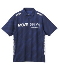 MOVESPORT/ムーブスポーツ MOVESPORT 【web限定】SUNSCREEN ミニ鹿の子 総柄ポロシャツ/507873007