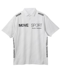 MOVESPORT/ムーブスポーツ MOVESPORT 【WEB限定】Sunscreen NIR ミニ鹿の子 総柄ポロシャツ/507873007