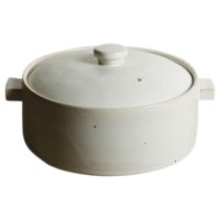 KAMOSHIKA　DOUGUTEN/かもしか道具店 直火平鍋 両手鍋 二人用鍋 直火 日本製 土鍋 平鍋 ブラックホワイト黒 白 OR－66－24/507873053