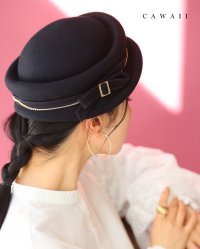 CAWAII/カワイイ CAWAII （濃紺）コーデに上品なエッセンスを。クラシカルな帽子/507873164