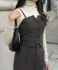 JUNOAH/ジュノア JUNOAH バックレースアップビスチェ＋スラックスパンツ set/507873225