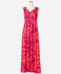 Maunaloa/マウナロア Maunaloa Ocean Blue Bird ティアレタパノースリーブワンピース/507203714
