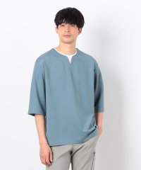 COMME CA ISM MENS/フェイクレイヤード キーネックＴシャツ 七分袖/507834880