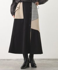 NICOLE CLUB/アシンメトリーバイカラースカート/507848046