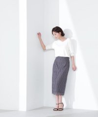 NATURAL BEAUTY BASIC/フラワーレースタイトスカート/507855567