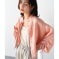 Classical Elf/クラシカルエルフ Classical Elf 上品な抜け感と自由なアレンジ叶う。2wayカラー袖シャーリングシアー素材シャツブラウス（長袖）/507873878