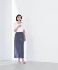 NATURAL BEAUTY BASIC/グロッシーツイルナロースカート/507874301
