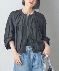SHIPS WOMEN/〈手洗い可能〉リネン混 シアー ギャザー ブルゾン/507874419