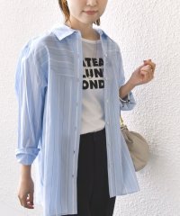 SHIPS WOMEN/【WEB限定】〈洗濯機可能〉アシンメトリー ストライプ シャツ/507874641