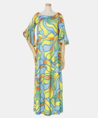 Maunaloa/マウナロア Maunaloa Ocean Blue Bird ネオンハイビベルスリーブドレス/507874694