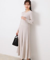 Couture Brooch/【上品な落ち感・美シルエット】アイレットリブデザインニットワンピース/507874959