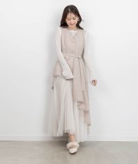 RANDA/ランダ RANDA 【4サイズ展開】チュールレイヤードジャケットワンピース/507875060