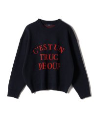 SHIPS Colors WOMEN/SHIPS Colors:〈手洗い可能〉ロゴ ジャカード ニット/507875236