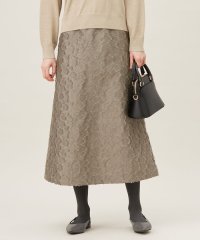 JIYU-KU(LARGE SIZE)/【カタログ掲載・洗える】フラワーカットジャガード スカート/507875696